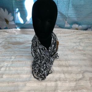 Unique Black, White & Gray Infinity Scarf NWT